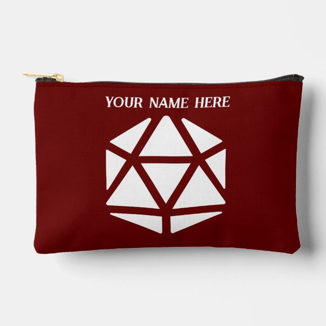 Critical Strike Dice Acc Zip Pouch (klein) Zubehörtasche (Vorderseite)