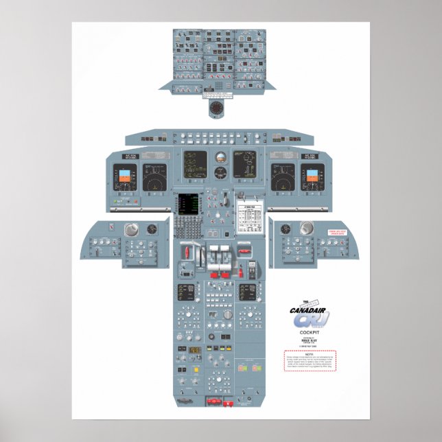 CRJ Cockpit Poster (Vorne)