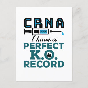 CRNA I habe einen perfekten K.O.-Rekord Postkarte