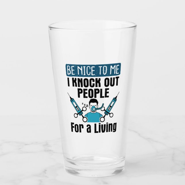 CRNA klopfte Leute, die Anästhesisten versorgen Glas (Vorderseite)