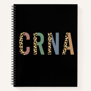 CRNA Nurse Anästhesist Cheetah Leopard Druck Notizbuch
