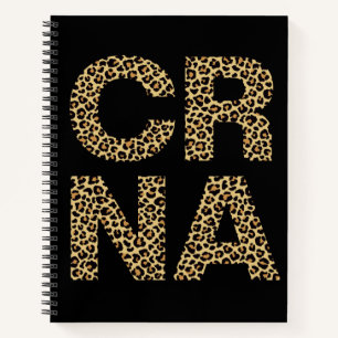 CRNA Nurse Anästhesist Cheetah Leopard Druck Notizbuch