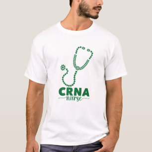 CRNA Nurse Vierblättriges Kleeblatt Stethoscope St T-Shirt