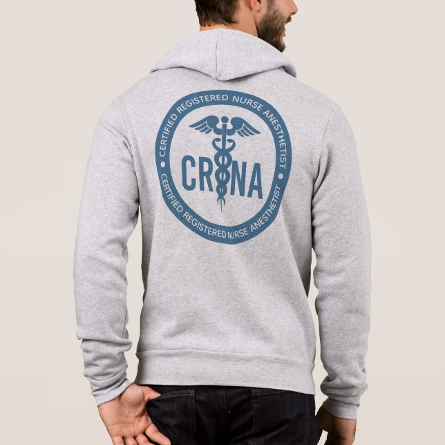 CRNA zertifizierte Geschenke für Krankenschwestern Hoodie (Rückseite)
