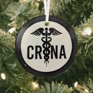 CRNA zertifizierte Geschenke für Krankenschwestern Ornament Aus Glas