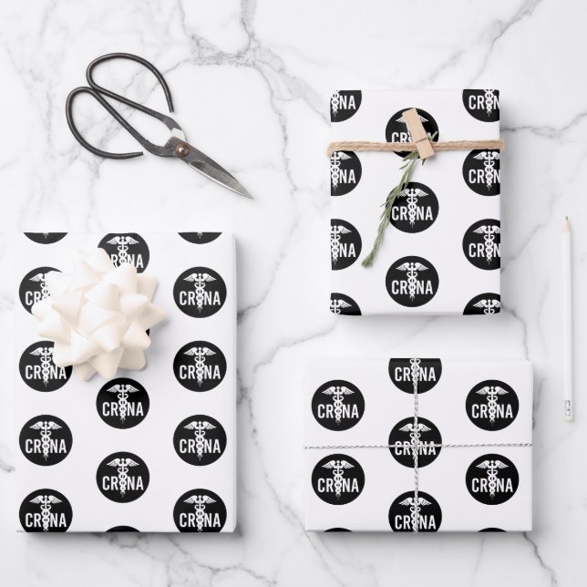 CRNA-zertifiziertes Geschenk für Krankenschwestern Geschenkpapier Set (Vorderseite)