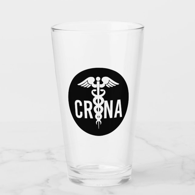 CRNA-zertifiziertes Geschenk für Krankenschwestern Glas (Vorderseite)