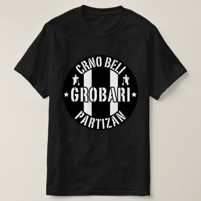 Crno Beli Grobari Partizan T-Shirt (Design vorne)