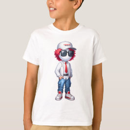 CRO@ - Weiße Vorderseite und Rückseite T-Shirt