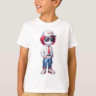 CRO@ - Weiße Vorderseite und Rückseite T-Shirt