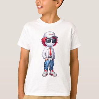 CRO@ - Weiße Vorderseite und Rückseite T-Shirt