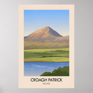 Croagh Patrick Irland Reiseplakat Poster
