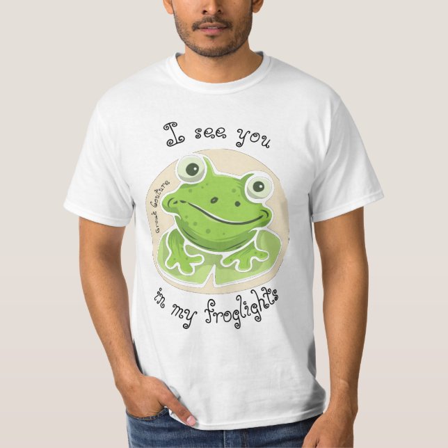 Croak Couture: "Bis in meine Froglien!" T-Shirt (Vorderseite)