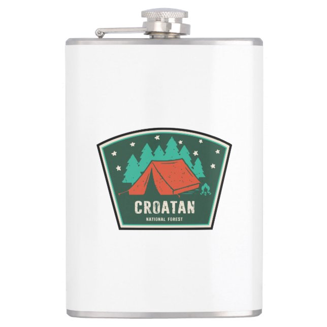Croatan National Forest Camping Flachmann (Vorderseite)