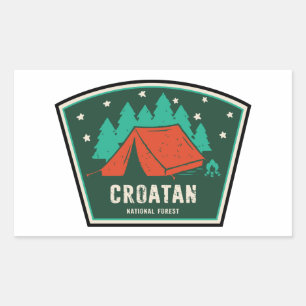 Croatan National Forest Camping Rechteckiger Aufkleber