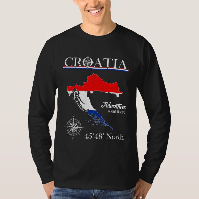 Croatia  Adventure Is Out There  Hrvatska Croatian T-Shirt (Vorderseite)