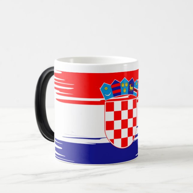 Croatia Coffee Scoop – Traditional Croatian Design Verwandlungstasse (Vorderseite Links)