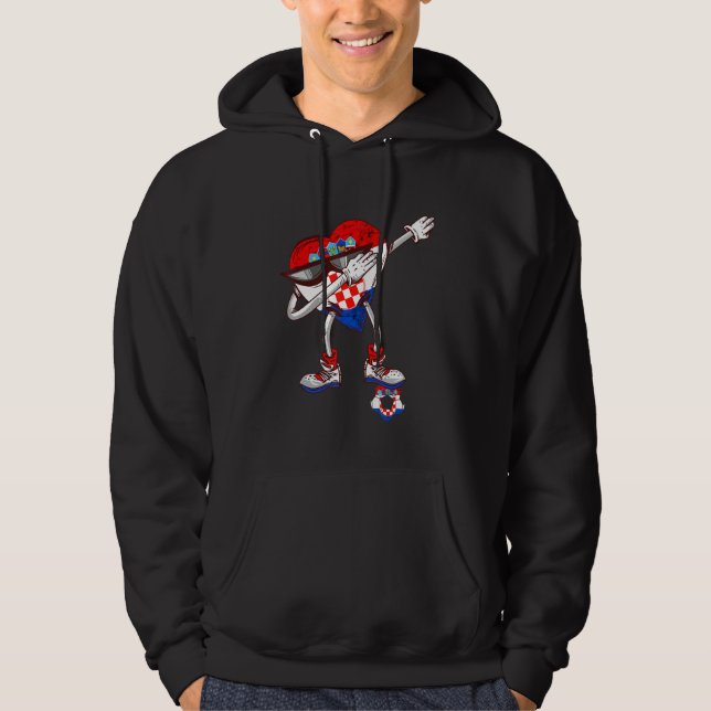 Croatia Dabbing Heart Hrvatska Soccer Team Croatia Hoodie (Vorderseite)