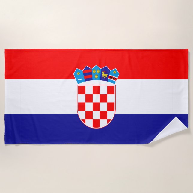 Croatia flag Beach Towel Strandtuch (Vorderseite)