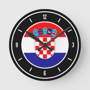 Croatia Flag Elegant Runde Wanduhr