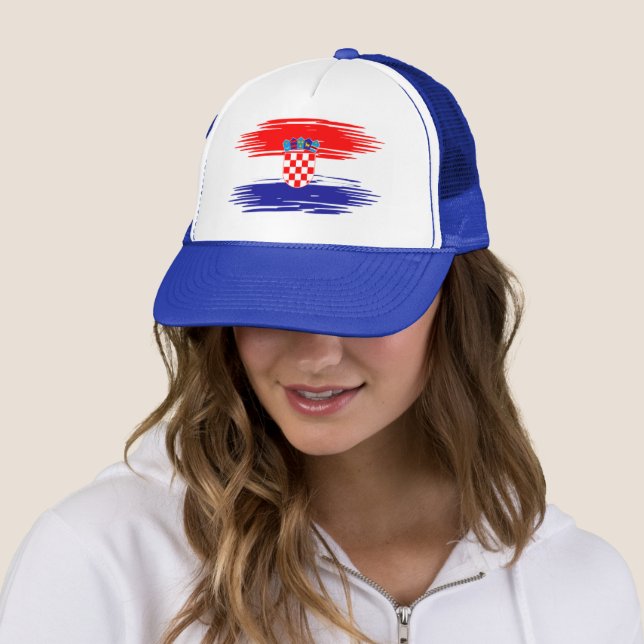 Croatia Flag Hat – Patriotic Baseball Cap for Men  Truckerkappe (Beispiel)