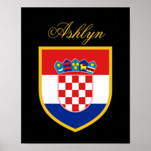 Croatia Flag Personalized Poster