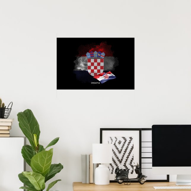 Croatia flag poster (Heimbüro)