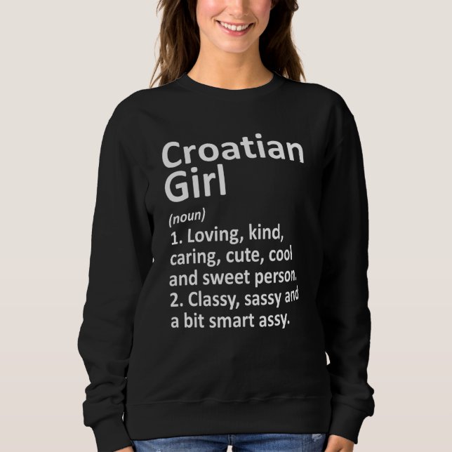 Croatia Funny Country Zuhause Roots De Sweatshirt (Vorderseite)