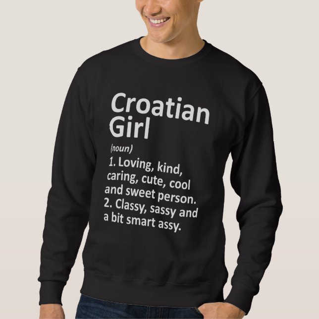 Croatia Funny Country Zuhause Roots De Sweatshirt (Vorderseite)