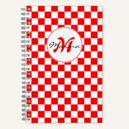 Croatia | Hrvatska | Checkered Name Monogram Notizbuch