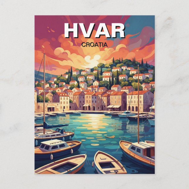 Croatia Hvar Postkarte (Vorderseite)