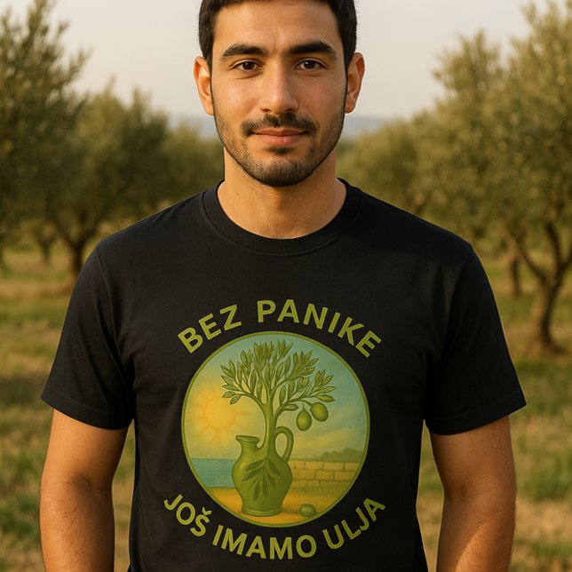 Croatia Olive Oil Vintage Label Art T-Shirt (Von Creator hochgeladen)