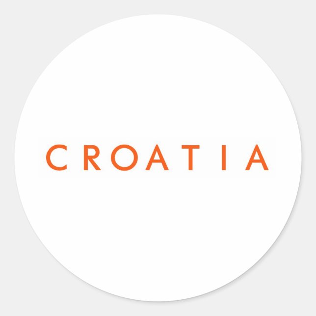 Croatia Runder Aufkleber (Vorderseite)