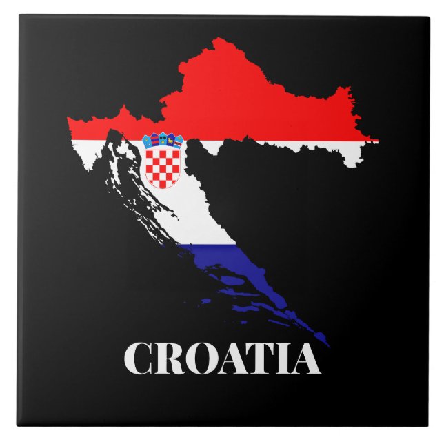 Croatia silhouette fliese (Vorderseite)