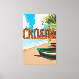 CROATIA Vintage-Reiseposter Leinwanddruck