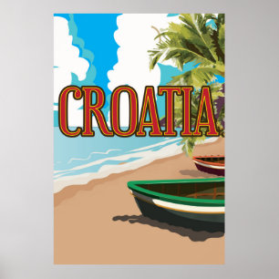 CROATIA Vintage-Reiseposter Poster