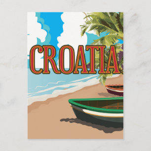 CROATIA Vintage-Reiseposter Postkarte