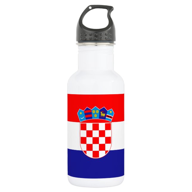 Croatian Flag Edelstahlflasche (Vorderseite)