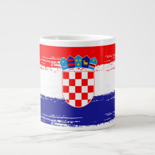 Croatian Flag Gift Football Fan Sports Jumbo-Tasse