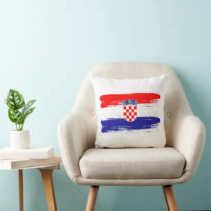 Croatian Flag Gift Football Fan Sports Kissen