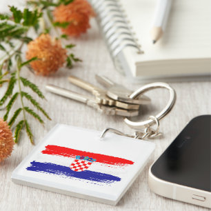 Croatian Flag Gift Football Fan Sports Schlüsselanhänger