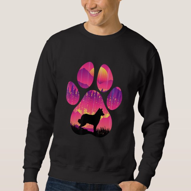 Croatian Sheepdog Paw Mom Dad Dog  Women Men Sweatshirt (Vorderseite)