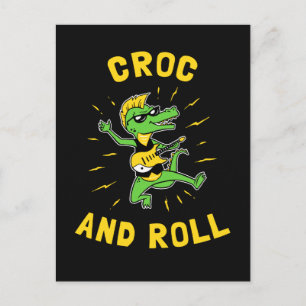 Croc and Roll Postkarte