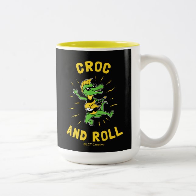 Croc and Roll Zweifarbige Tasse (Rechts)