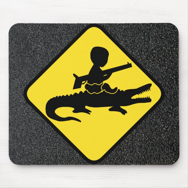 Croc Baby-Gefahr Mousepad (Vorne)
