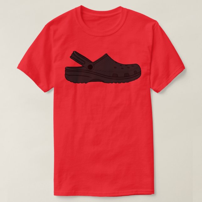 Croc Clog Black Shoe T-Shirt (Design vorne)