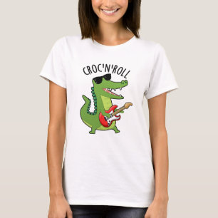 Croc N Roll Funny Crocodile Pub T-Shirt