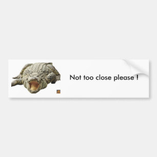 Croc, nicht zu nah bitte! autoaufkleber