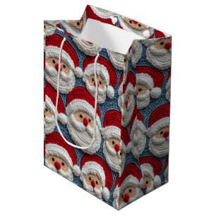 Crocher-Muster des Weihnachtsmanns Mittlere Geschenktüte