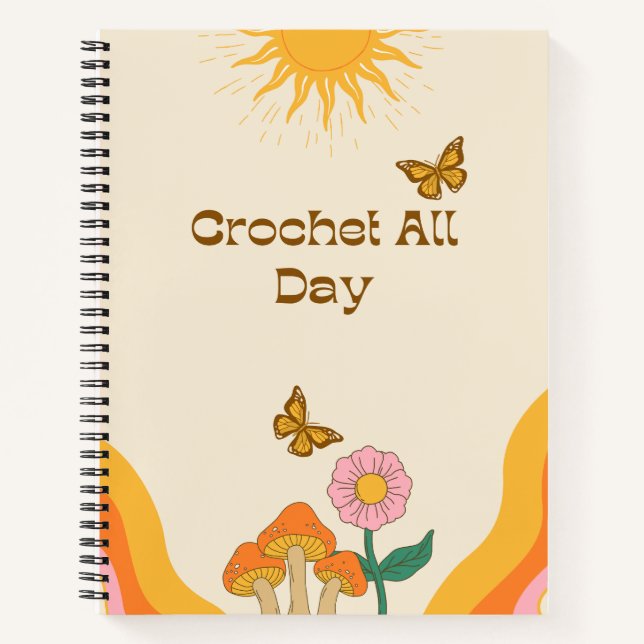 Crochet All Day Notebook Notizbuch (Vorderseite)